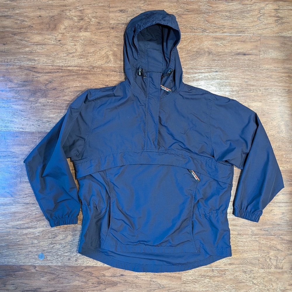 L.L. Bean Women's Navy Anorak Half-Zip Medium Petite